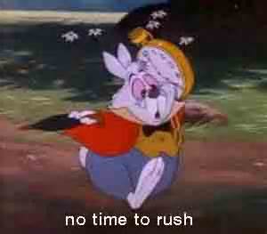 no time to rush